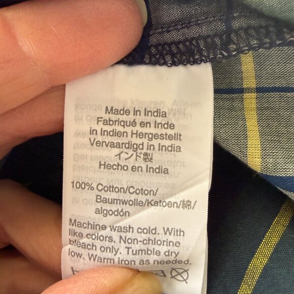 J. Crew multicolor plaid pintuck ruffle popover top women's size 2 - Picture 9 of 9